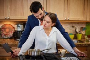 Still from set of Laundro