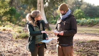 Co-Directors, Yolanda Ramke and Ben Howling on the set of Cargo (2017)