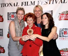 Producer Caroline Risberg, actress Marion Ross, co-producer Shawn Risberg and director Dominique Schilling at the Hoboke