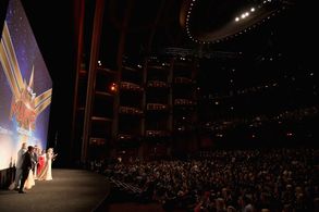 Samuel L. Jackson, Victoria Alonso, Clark Gregg, Louis D'Esposito, Kevin Feige, Ryan Fleck, Brie Larson, Ben Mendelsohn,