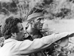 Robert De Niro and Michael Cimino in The Deer Hunter (1978)
