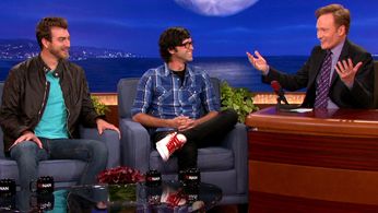 Conan O'Brien, Link Neal, and Rhett McLaughlin in Conan (2010)