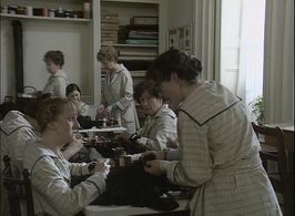 Victoria Alcock, Cathy Murphy, Maggie Ollerenshaw, and Diana Rayworth in The House of Eliott (1991)