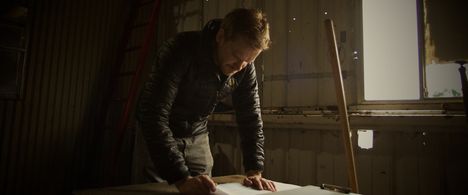 Zeke Hawkins on the set of 'Bad Turn Worse'