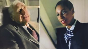 Shay w/James Witmore on Mister Sterling set.