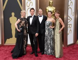 Hanne Jacobsen, Mads Mikkelsen, Thomas Vinterberg, and Helene Reingaard Neumann at an event for E! Live from the Red Car