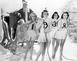 W.C. Fields, Marie Burton, Eleanor Counts, Eleanor Keaton, and Gwen Kenyon in The Big Broadcast of 1938 (1938)