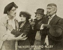 Pauline Bush, Lon Chaney, and Murdock MacQuarrie in The Hopes of Blind Alley (1914)