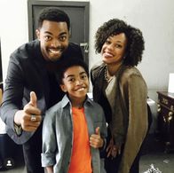 Joshua Triplett and Miles Brown on set