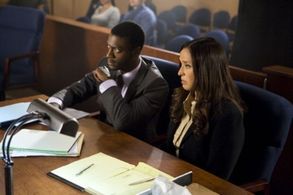 Aldis Hodge and Maria Russell in Leverage (2008)