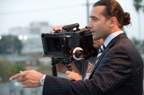 Actor / Director Giovanni Zelko setting up a shot on his film THE ALGERIAN