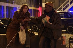 Perry Mattfeld and Thamela Mpumlwana in In the Dark (2019)