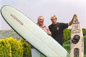 Laird Hamilton and Greg Noll in Riding Giants (2004)