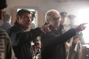 Paul Heasman and Ken Loach in Jimmy's Hall (2014)