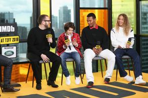 Olan Prenatt, Jonah Hill, Sunny Suljic, and Na-kel Smith at an event for Mid90s (2018)