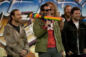 Ryan Dunn, Johnny Knoxville, Bam Margera, Chris Pontius, and Rake Yohn in Jackass 3.5 (2011)