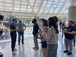 Craig Gillespie and Raechel Wong in Pam & Tommy (2022)