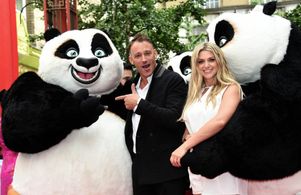 Toby Anstis and Anna Williamson at an event for Kung Fu Panda 3 (2016)