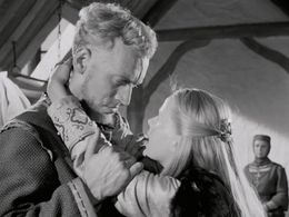 Max von Sydow, Birgitta Pettersson, and Birgitta Valberg in The Virgin Spring (1960)