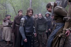Sean Bean, Andy Nyman, Eddie Redmayne, Keith Dunphy, and Emun Elliott in Black Death (2010)