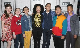 NEW YORK, NY - MAY 30: (L-R) Actors Kate Godfrey, Reece Caddell, Nathan Janak, Gabrielle Nevaeh Green, Ryan Alessi, Chin