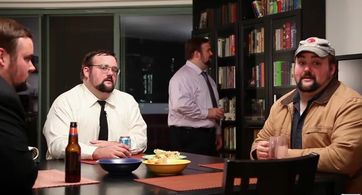 Four original characters in one frame, from a Daily Fiber Films comedy.