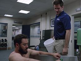 Mark-Paul Gosselaar and Luke Benward in Pitch (2016)