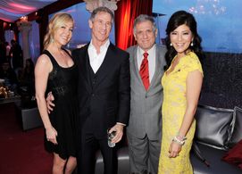 Julie Chen Moonves and Jon Feltheimer at an event for The Hunger Games: Catching Fire (2013)