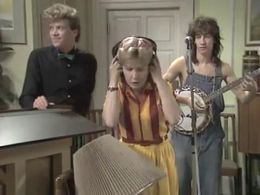 Sandi Toksvig, Nick Staverson, and Billy Adams in No 73 (1982)