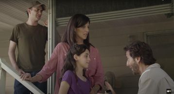 Henry Ian Cusick, Ricky Wayne, Lauren O'Quinn, and Rachel Durose in Frank vs. God (2014)