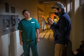 Jules Latimer and Trent O'Donnell in Guilty Party (2021)