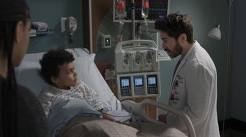 Baeyen Hoffman and Noah Galvin in The Good Doctor and Second Chances and Past Regrets.