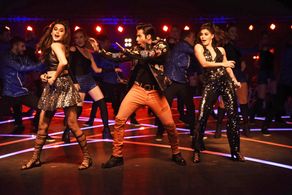 Jacqueline Fernandez, Varun Dhawan, and Taapsee Pannu in Judwaa 2 (2017)