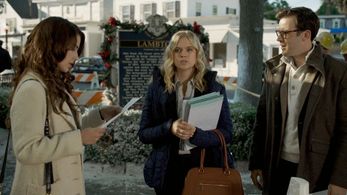 Jessica Lowndes and Cole Gleason in Christmas at Pemberley Manor (2018)