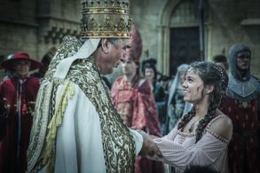 Jim Carter and Sabrina Bartlett in Knightfall (2017)