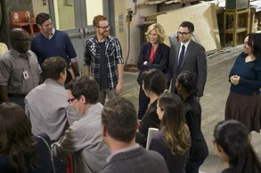 Julie Bowen, Joe Mande, and Kasey Mahaffy in Modern Family (2009)