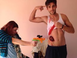 On set of Michael's Fall