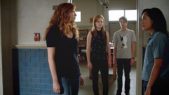 Rachelle Lefevre, Colin Ford, Karla Crome, and Mackenzie Lintz in Under the Dome (2013)