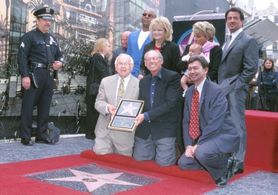 Sylvester Stallone, Angie Dickinson, Carl Weathers, Johnny Grant, and Irwin Winkler