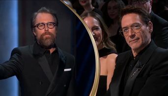 Robert Downey Jr., Sam Rockwell, and Susan Downey in The Oscars (2024)