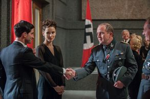 Christoph Bach and Peri Baumeister in The Heavy Water War: Stopping Hitler's Atomic Bomb (2015)