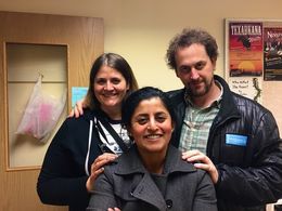 With Megan Griffiths and Todd Rohal on the set of M.O.P.Z (2016)