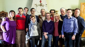 Blasco Giurato, Serge Ioan Celebidachi, Marcel Iures, James Olivier, and Adela Vrinceanu Celebidachi at an event for Oct