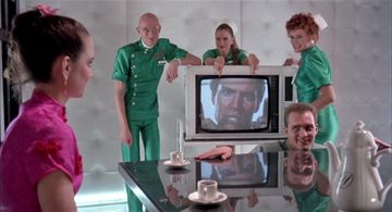 Cliff De Young, Nell Campbell, Jessica Harper, Rik Mayall, Richard O'Brien, and Patricia Quinn in Shock Treatment (1981)