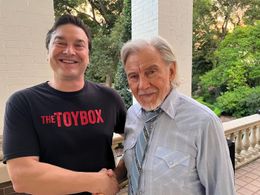 Jeff with Harvey Keitel on the set of HELLFIRE