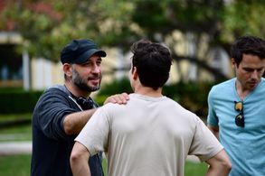 On the set of The Suicide of James Rider (2018)