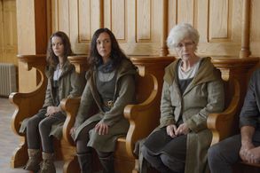 Clare Coulter, Alison Louder, and Severn Thompson in Helix (2014)