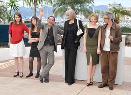 Kylie Minogue, Leos Carax, Denis Lavant, Edith Scob, Elise Lhomeau, and Jeanne Disson at an event for Holy Motors (2012)