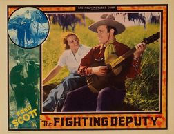 Phoebe Logan and Fred Scott in The Fighting Deputy (1937)