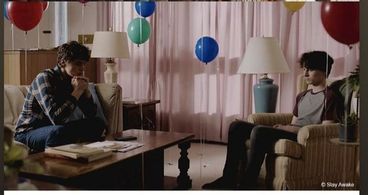 Still of Fin Argus and Wyatt Oleff in Stay Awake